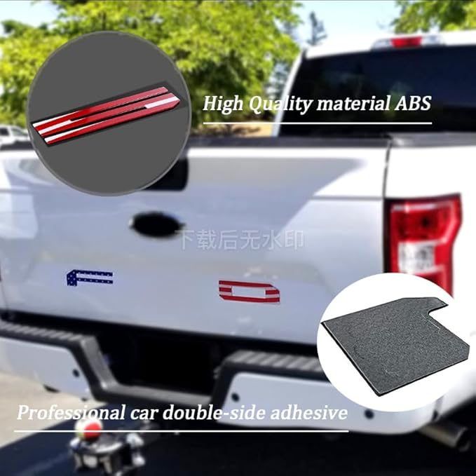 Tailgate Inserts Letters Compatible for 2021-2025 F15, 3D Raised & Strong Adhesive Decals Letters (American Flag)