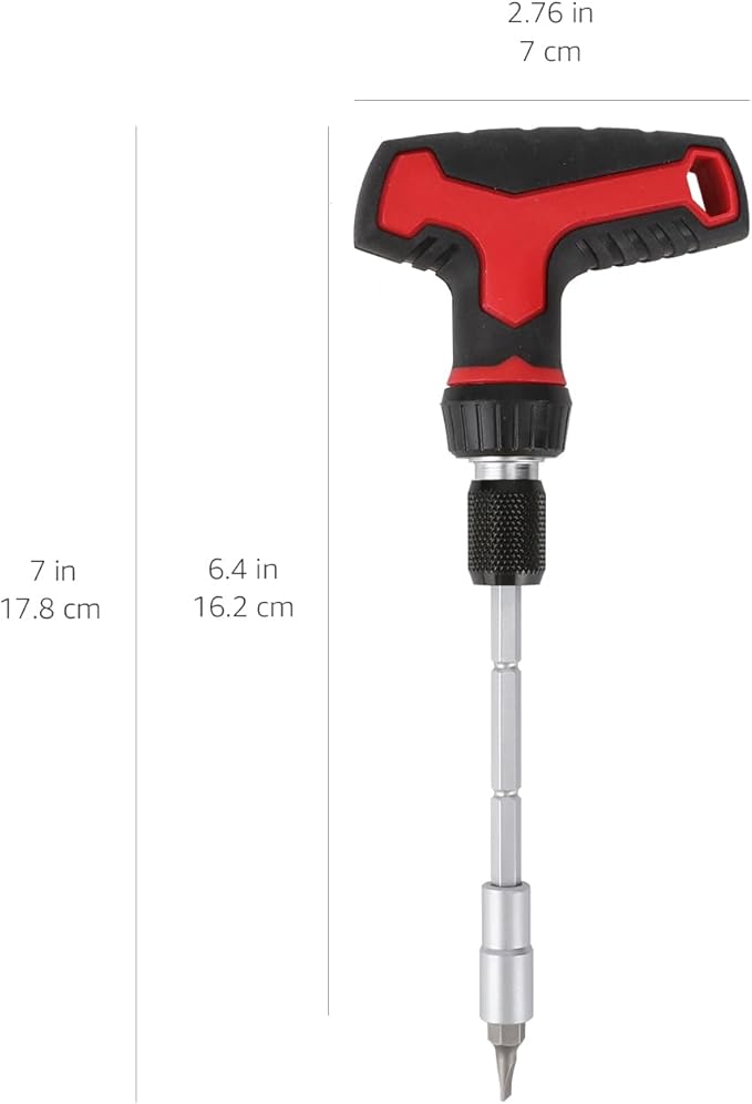 Amazon Basics 27-Piece Magnetic T-Handle Ratchet Wrench and Screwdriver Set