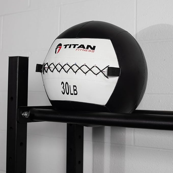 Titan Fitness Soft Leather Medicine Wall Ball Durable, Endurance, Cardio, Core Strength