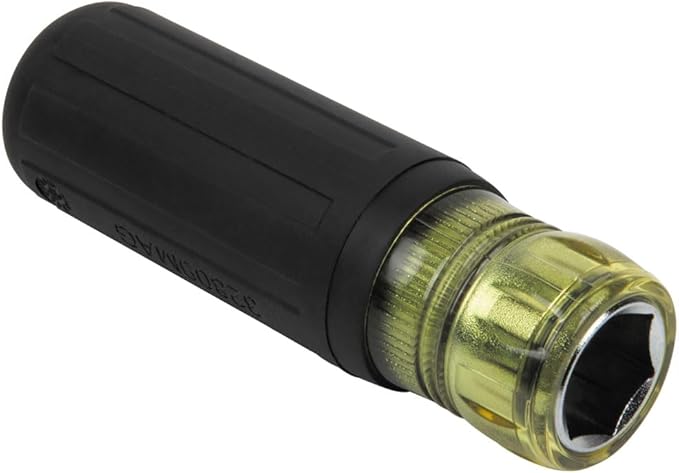 Klein Tools 32809MAG 9-in-1 Multi-Nut Driver Tool, Magnetic SAE Pass Through Driver with Hex Nut Sizes 3/16 to 3/4-Inch