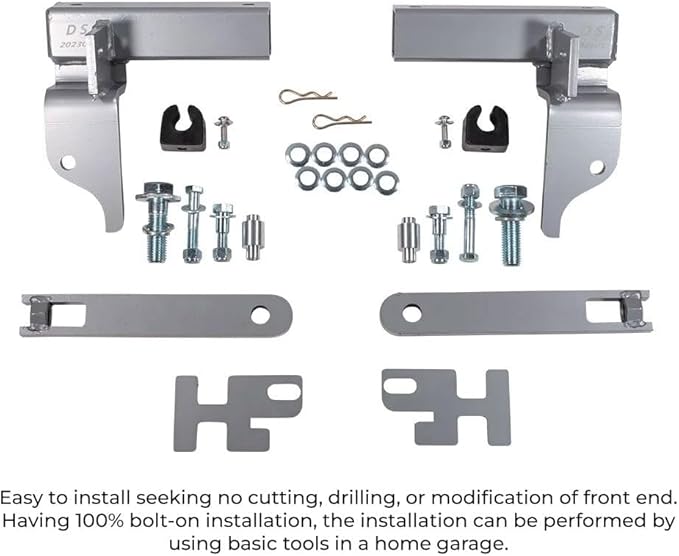 Mytee Products Medium Model Deer Grille Guard Compatible for T660 (2022) with Brackets - 84-2/5"x10"x42-3/5" Heavy Duty Polished Stainless Steel Grille Guard for Trucks
