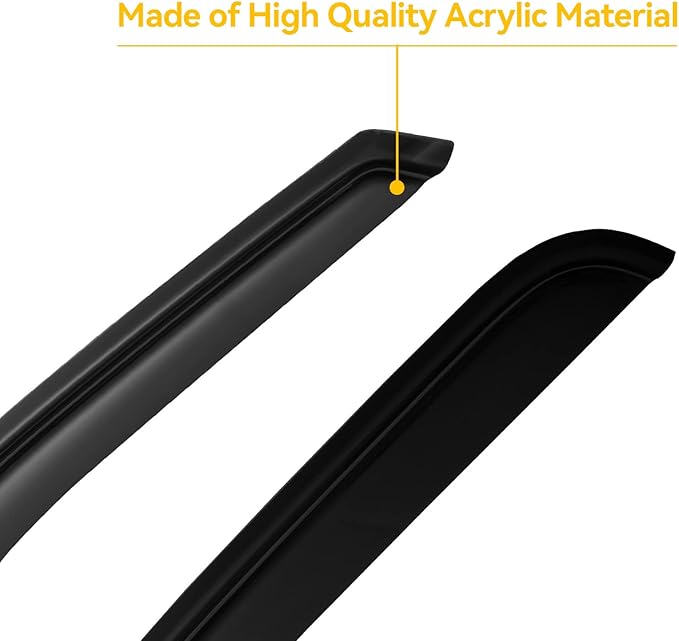 Window Rain Guards Visors for 1999-2016 Ford F250 F350 F450 F550 Super Duty, Window Vent Wind Shades Deflectors Shield for 2000-2016 F650 F750 Standard Cab