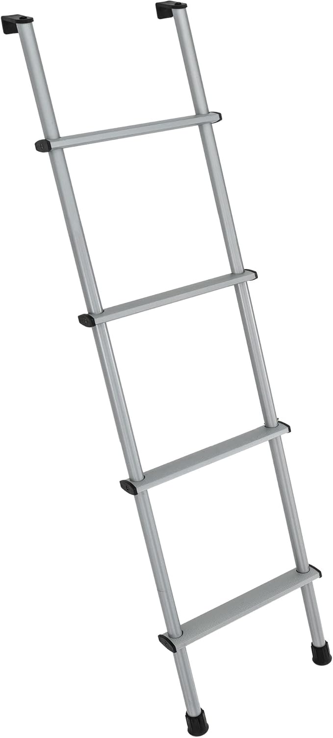 RecPro RV Bunk Ladder 52" | Black or Silver Color Options | Mounting Brackets Included | Aluminum | Made in USA (Silver)