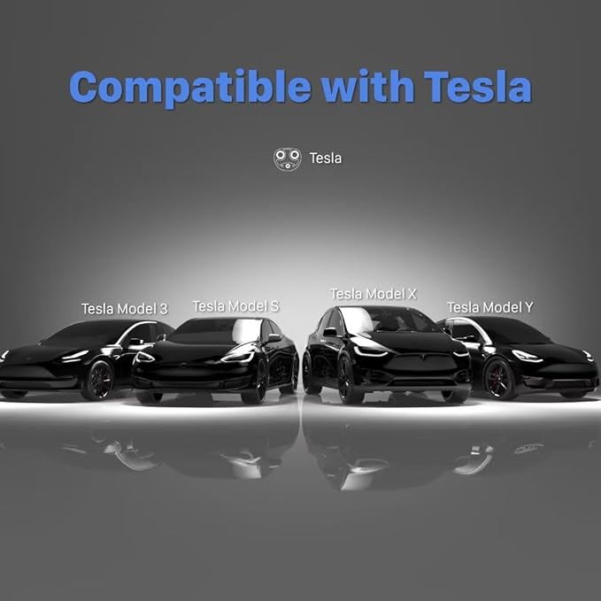 Level 1 and Level 2 Portable Tesla Charger (15&40 Amp, 100-240V, 25ft Cable) NEMA 5-15&NEMA 14-50 Tesla Electric Vehicle Charger