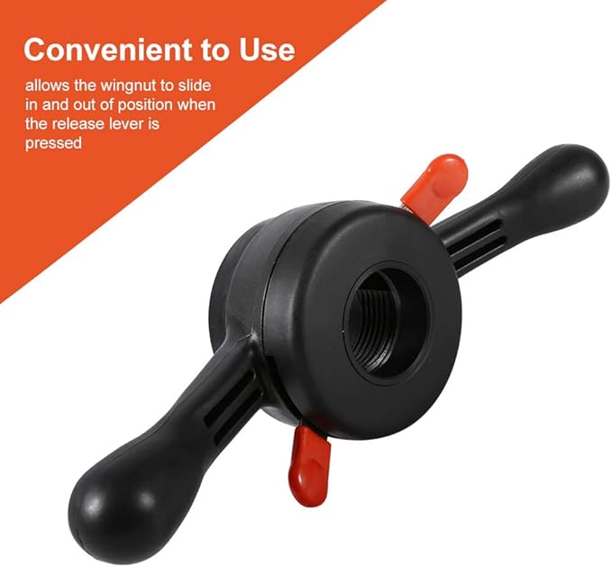 Wheel Balancer Tire Change Tool, 40mm/ 38mm/ 36mm Wheel Balancer Quick Release Wing Nut & Pressure Cup Hub Shaft Nut (Thread Diam. 40mm, Pitch 4mm)