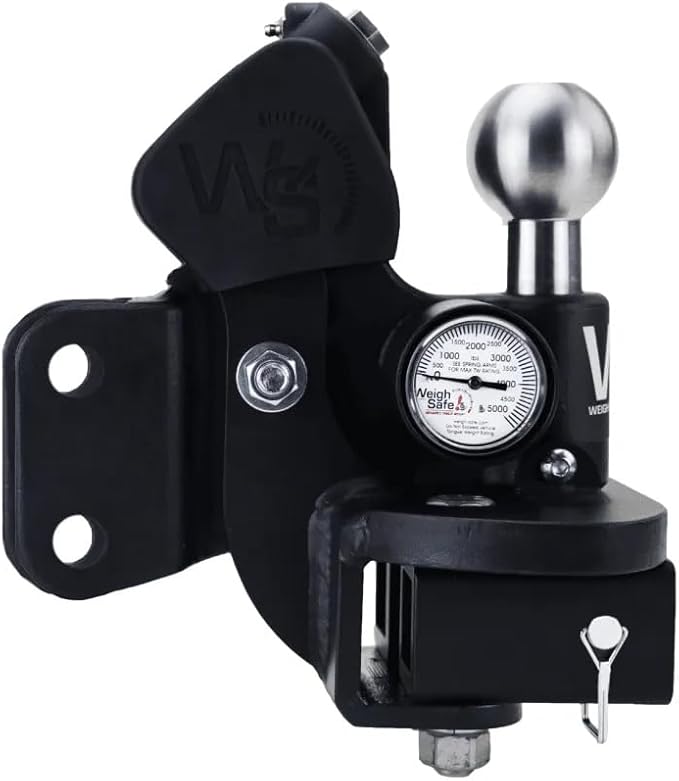 Weigh Safe True Tow Middleweight - Weight Distribution Hitch - Ball Mount Hitch with Anti-Sway Technology - 4" Drop Hitch, 2" Shank & 12,500-lb Towing Capacity