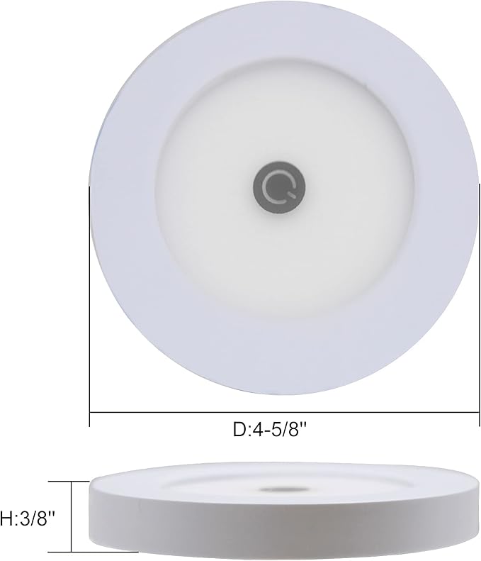 Facon 4.62-Inch 12V LED RV Ceiling Dome Light with Touch Dimmer Switch, 3000K/4000K Adjustable Color Temp, 12Volts Interior Light for RV Motorhome Camper Marine, ETL Listed