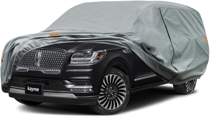 Kayme Heavy Duty SUV Car Cover Custom Fit Lincoln Navigator L LWB Waterproof All Weather for Automobiles, Full Exterior Covers Sun Rain UV Protection.（Deliver About 3-10 Days）