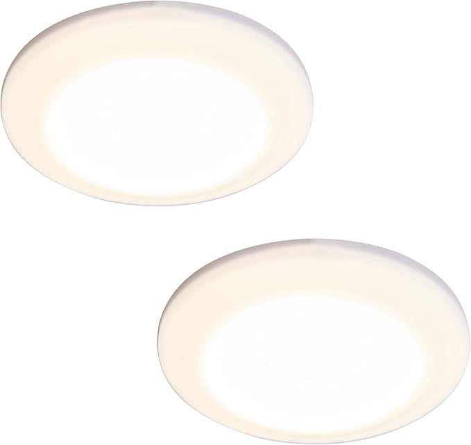 Facon 3.5" LED RV Puck Light Surface Mount - 2Pack, SY-SM35 12V RV Dome Light(No Switch), 230LM Cool White (4000K), Ideal for RVs, Motorhomes, Campers, Marine Vehicles