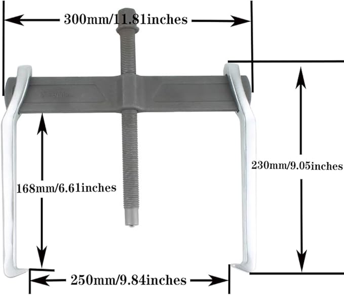 2-Jaw Gear Puller, 12 Inch 2 Claw Gears Puller for Removal of Pulley Flywheel Bearing, Puller Tool Separate Lifting Device