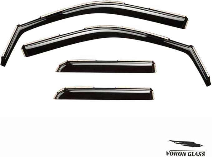 Voron Glass in-Channel Extra Durable Rain Guards for Trucks Dodge RAM 1500 2019-2026 Quad Cab, Window Deflectors, Vent Window Visors, 4 Pieces - 230088