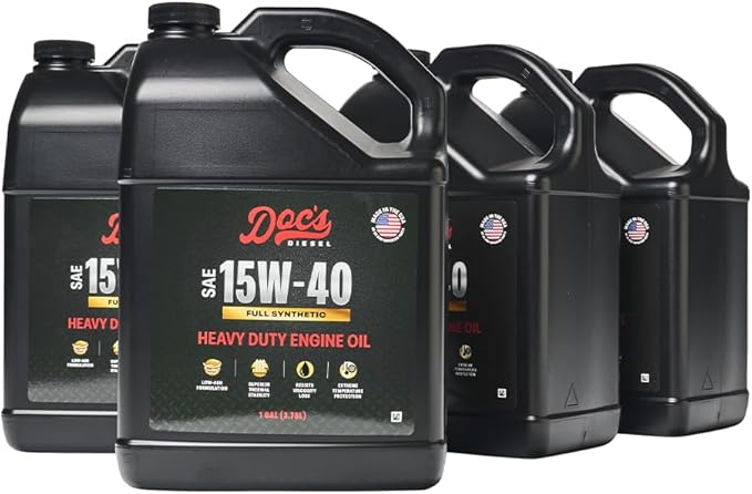 Doc's Diesel 15W-40 Full Synthetic Heavy Duty Diesel Oil DOCS15W40-4 | 4-Gallons