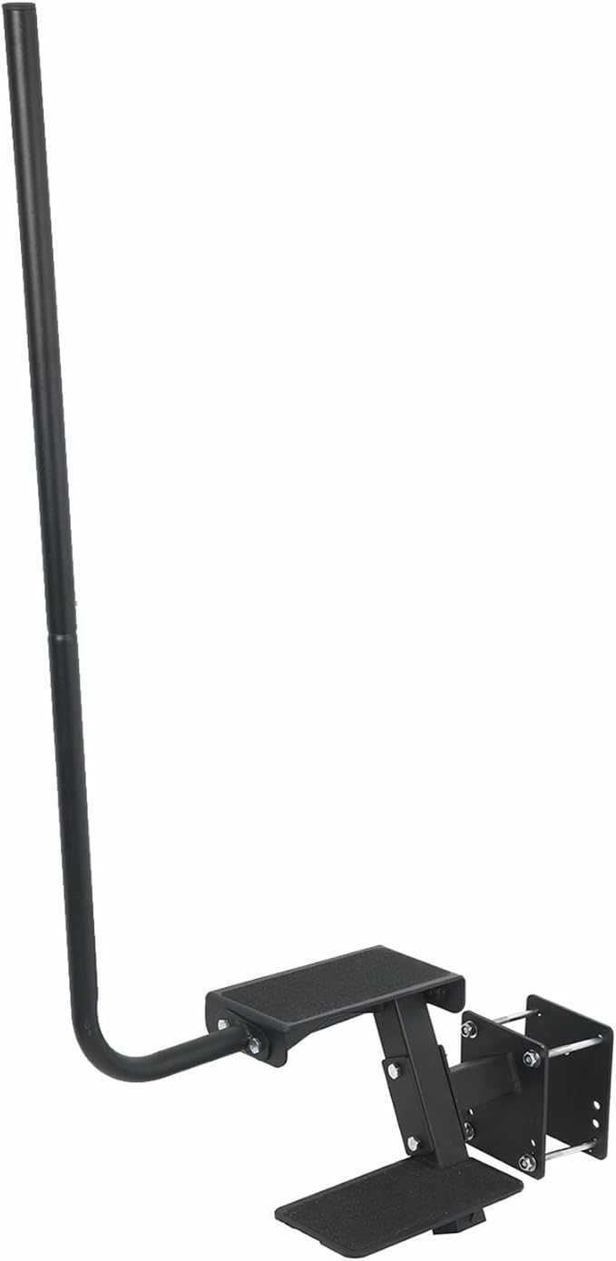 Boat Trailer Step, Heavy Duty Steel 2 Steps Ladder for Boat Trailer Tongue with Handrail, 450lbs Capacity, Black