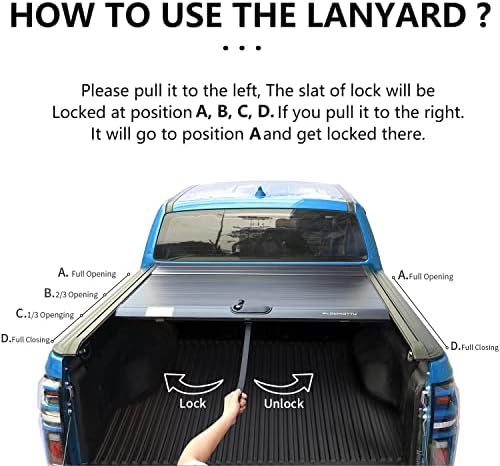 Retractable Hard Tonneau Cover Fits 2009-2025 Dodge Ram 1500 5'7'' Truck Bed (Classic & New Body)| No Fit W/RamBox or Stepside Model/Multi-Function (Split) Tailgate (Ram 1500, 5.7 FT)