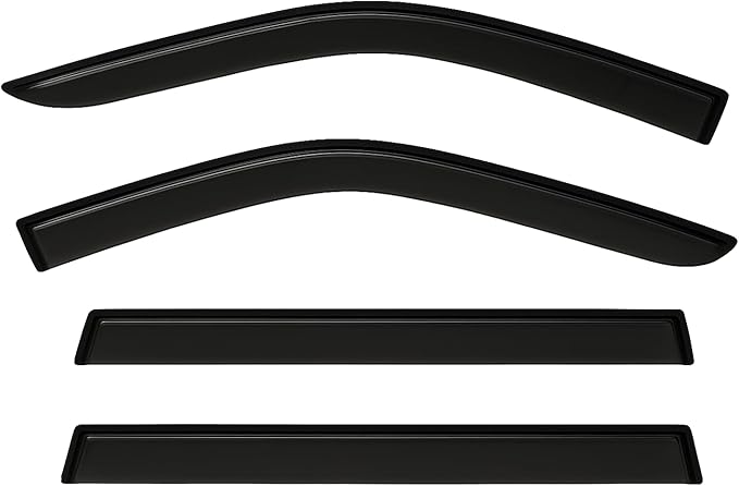 2022-2026 Tape-On Rain Guards for Jeep Grand Cherokee Side Window Visor Deflectors Laredo Altitude Limited Trailhawk Overland Summit Reserve Durable Tinted Shades 2023 2024 2025
