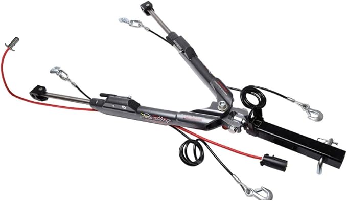 Roadmaster Sterling All-Terrain Tow Bar and Baseplate Combo with Universal Economy Wiring Kit fits 2018-2025 Wrangler JL | Includes TrendsAuto Decal