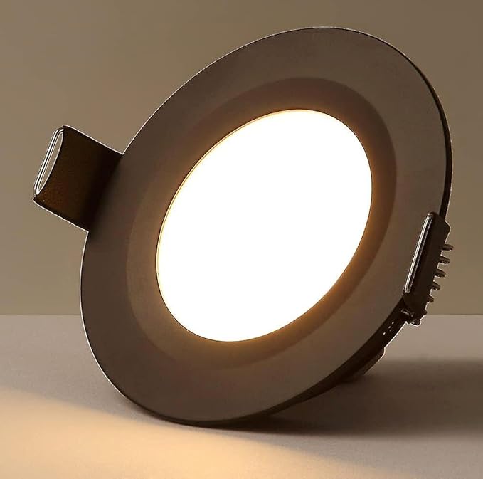 Spring-Type 12 Volt Recessed Lights for RV Boat Trailer Camper-Warm White 2800K 3W 270 Lumens, Low Voltage Downlights Dimmable, Pack of 4