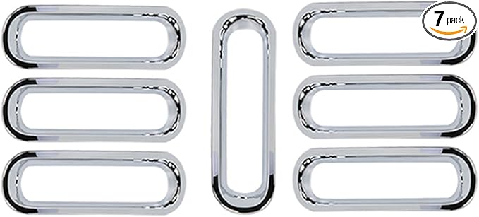 Chrome JK Grill Inserts Front Grille Mesh no Mesh Cover Guard for Jeep Wrangler JK 2007-2017 Clip-on Grille Accessories