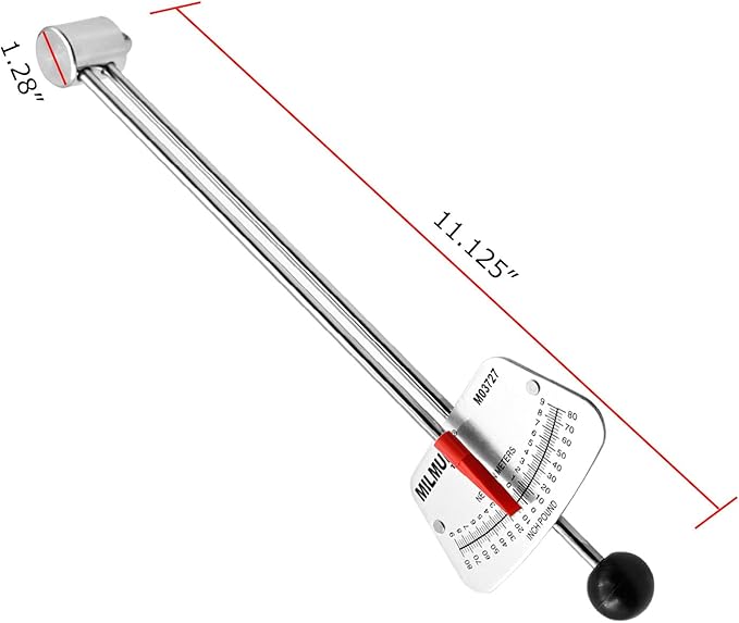 1/4" Drive Beam Torque Wrench Precision Instrument-Compatible with SAE and MM Bicycle and Automotive Wrench -0-80 Inch-Pounds, 0-9 Newton Meters