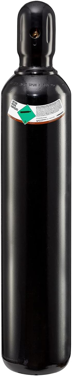 PrimeWeld 100% Argon Gas Welding Tank Full 80CF | DOT 3AA | USA CGA 580 Valve | Best Gas for TIG Welding Applications | Cylinders Full & Ready to Use