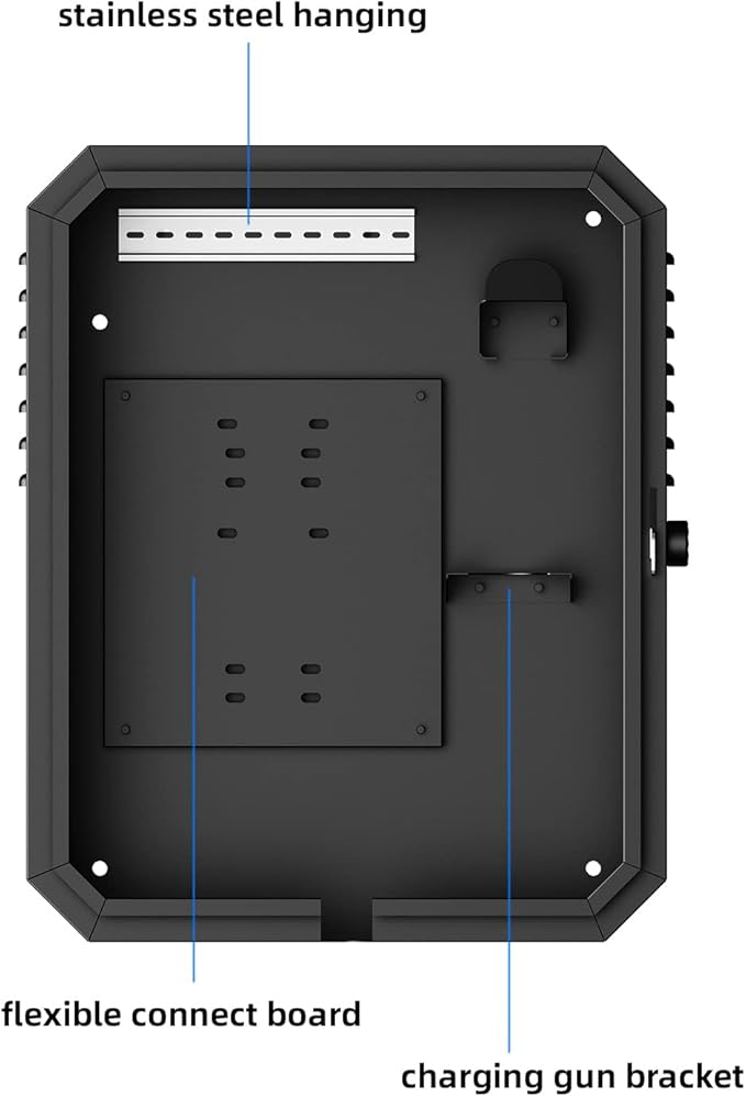 Charger Box for Tesla Gen 3, Outdoor Wall Charger Cover for Tesla Accessories, Rainproof Dustproof Wall Connector Charging Cable Organizer Tesla Charger Lock Box