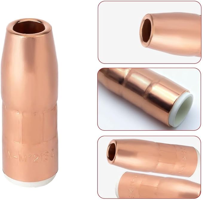 5PK Nozzle N-M1218C 1/2" ID 1/8" Recess AccuLock MDX Fits Miller MDX-250 EZ-Select MIG Welding Guns Part