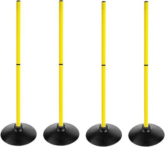 Soccer Agility Poles Set Detachable Sports Trainning Speed Pole Slalom Poles with Rubber Base Sport Traning Equipment