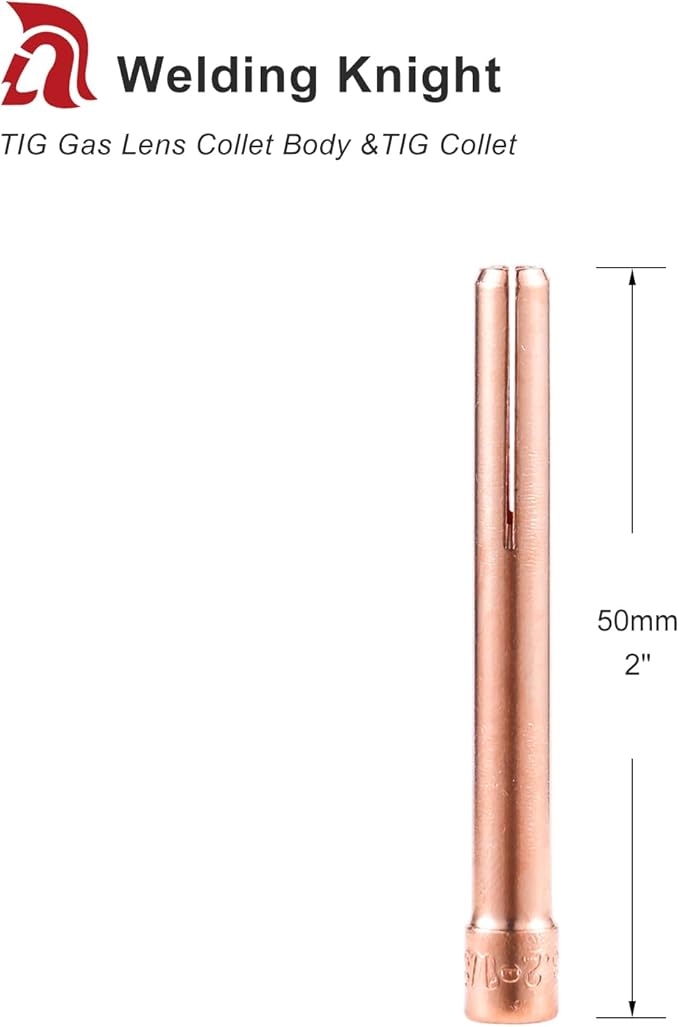 Large TIG Gas Lens Collet Body 995795 1/8"&3.2mm TIG Collet 10N25 for TIG Welding Torch WP-17, 18 & 26 Series Consumables 7-pk