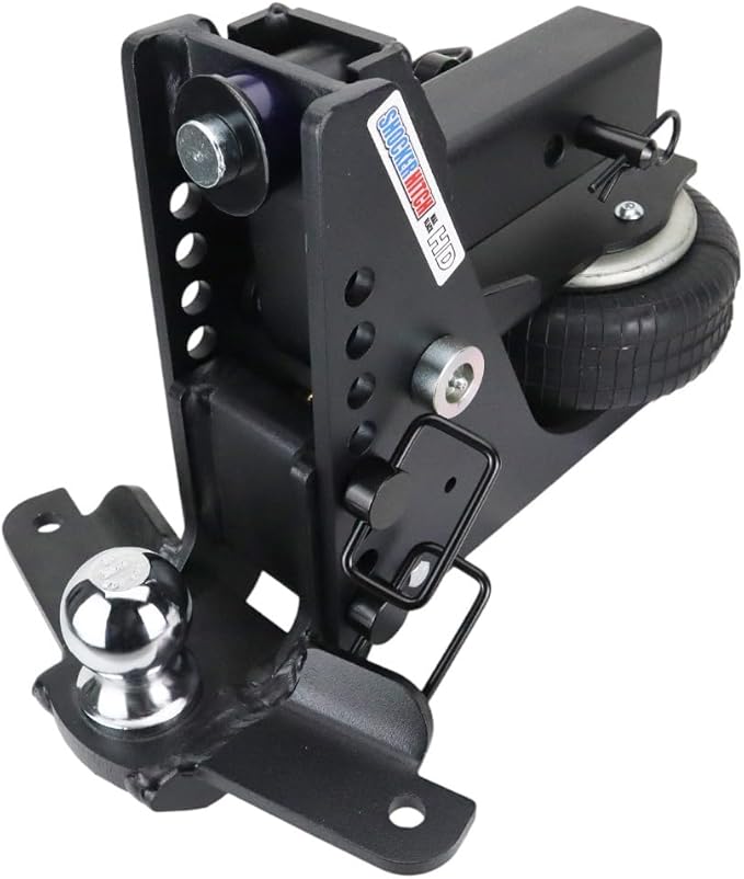 Shocker HD Max Air Drop Hitch & Sway Control Towing Kit, Fits 2-1/2"Hitch Has 2-5/16"Ball