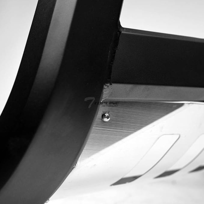 Matte Black AVT Style Aluminum LED Light Bull Bar Brush Push Front Bumper Grill Grille Guard with Stainless Skid Plate Compatible with 07-09 Jeep Wrangler JK