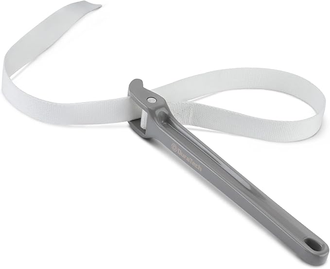 DURATECH Strap Wrench 12" Handle, Adjustable Nylon Strap Pipe Wrenches, Oil Filter Strap Opener Wrench