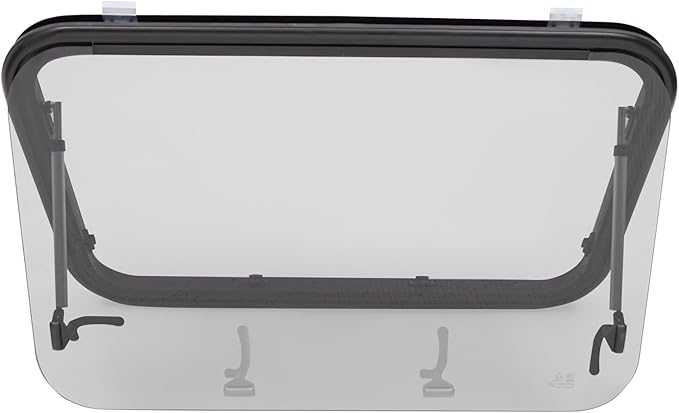 RV Push Out Window - 36" W x 22" H RV Exit Window Replacement, Aluminum RV Exit Window with Screen, RV Emergency Window for RVs Trailer Pickup Trucks