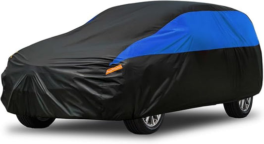 SUV Car Cover for Automobiles All Weather Waterproof, Universal Fit Kia Soul, Honda HRV/Element, Subaru CrossTrek, Hyundai Kona, Ford EcoSport, Jeep Renegade, Mazda CX-30 etc.