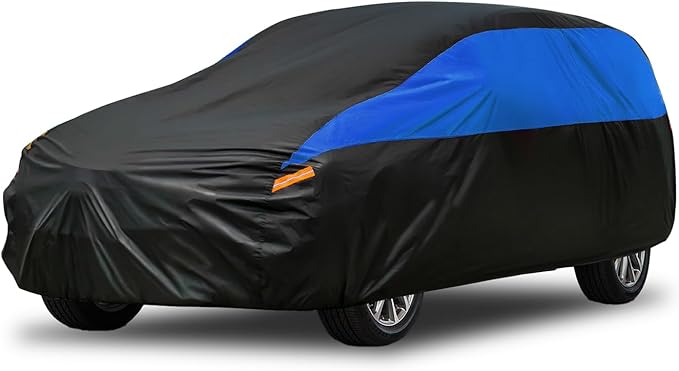 SUV Car Cover for Automobiles All Weather Waterproof, Universal Fit Ford Edge/Bronco, Chevrolet Equinox, Mazda CX-5, Hyundai Tucson, Volkswagen Tiguan, Volvo XC60 etc.