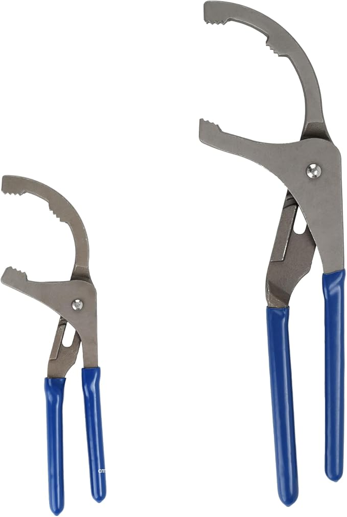 Oil Filter Wrenches, 2 Pack Adjustable Oil Filter Pliers, Automotive Oil Filter Removal Tools for Engine Filters, Cars, and Trucks(9 & 12 Inch)