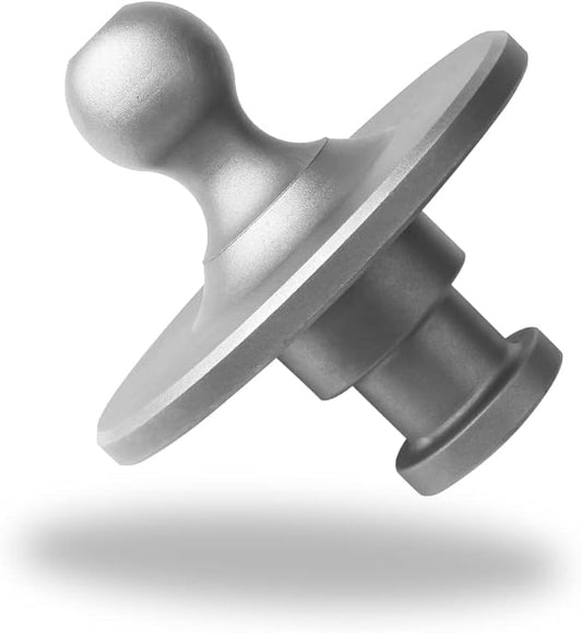 Gooseneck Ball Adapter - Fifth Wheel Kingpin to 2-5/16 Inch Gooseneck Ball Towing Receiver Adapter - Silver