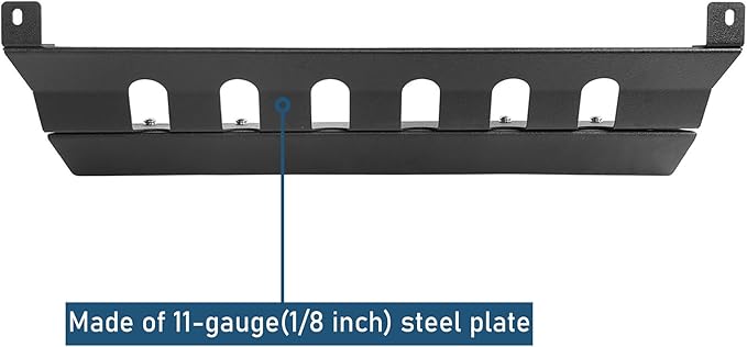 u-Box Wrangler Front Armor Cover Skid Plate Texured Black Steel for Jeep Wrangler JK 2007-2018 2/4 Door