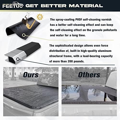 Soft Roll-Up Tonneau Cover Truck Bed for 2009-2018 Ram 1500; 2010-2024 Ram 2500 3500; 2019-2024 Ram 1500 Classic 6.4FT/76inch w/o RamBox