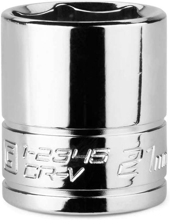 Capri Tools 21 mm Shallow Socket, 3/8-Inch Drive, 6-Point, Metric
