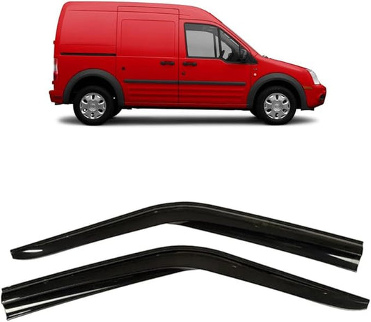 for Ford Transit Connect 2002 2003 2004 2005 2006 2007 2008 2009 2010 2011 2012 2013 2014 Wind Deflector Car Side Window Visor Vent Shade Rain Guard Bright Black 4pcs