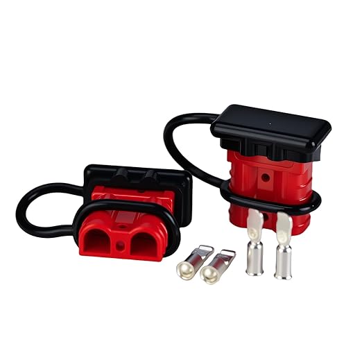 2 Pack 50AMP Battery Quick Connect Disconnect Kit - 6 Gauge Wire Harness Plug Set for Winch, RV, Truck, Car, ATV, Motor - Heavy Duty Power Connector with Cables (Red)