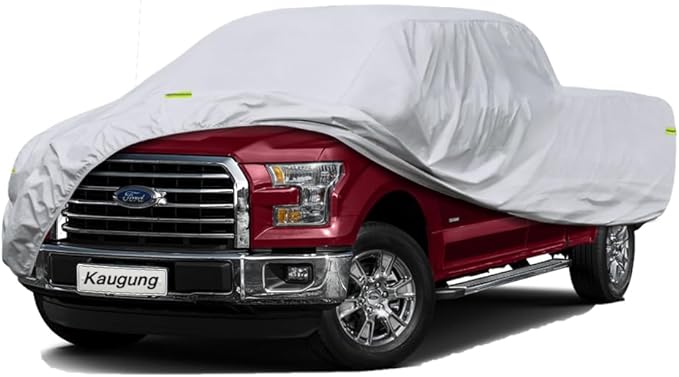 6 Layers Truck Cover Waterproof Custom Fit Ford F150 SuperCab 8ft Bed from 2004 to 2025, 6 Layers Heavyweight Pickup Car Cover Outdoor Indoor Sun UV Rain Snow Wind Protection.