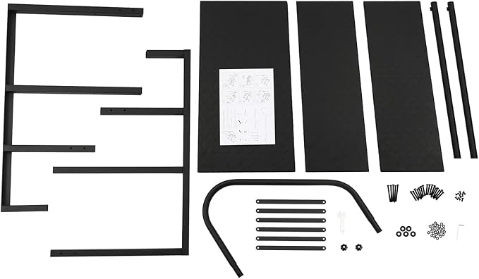 RV Steps with Handrail, 3 Steps RV Ladders with Anti-Slip Pedals, Mobile Home Stairs for Travel Trailers, Heavy Duty Camper Steps for Camper, Porch, Spa