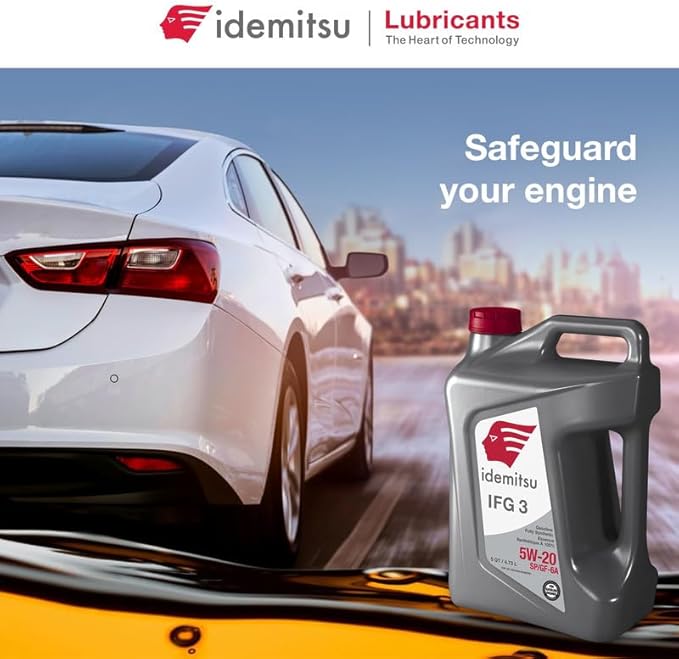 Idemitsu IFG 3 5W-20 Motor Oil Full Synthetic – 5 Quart | SP/GF-6A Certified Engine Oil for TGDI & PFI Engines | Engineered for Maximum Efficiency and Protection
