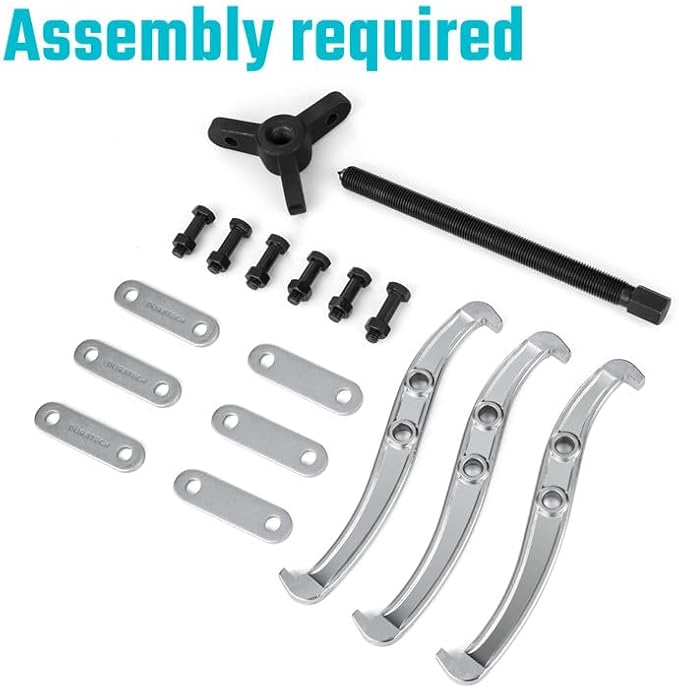 DURATECH 8-Inch 3-Jaw Gear Puller, Removal Tool for Gears, Pulleys, Bearings and Flywheels, Assembly Required, CR-V Steel