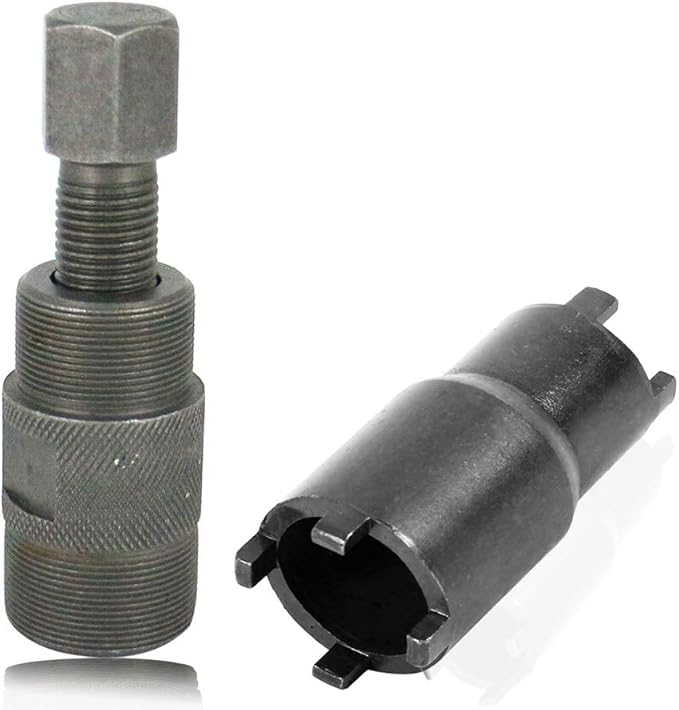 QISF 4Pcs Flywheel Variator Locking Tool Adjustable Spanner Wrench Holding Remove Tools 24mm 27mm Magneto Flywheel Puller and 20mm 24mm Clutch Lock Nut Spanner Tool