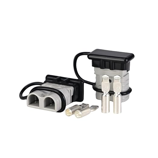 2 Pack 120AMP Battery Quick Connect Disconnect Kit - 4 Gauge Wire Harness Plug Set for Winch, RV, Truck, Car, ATV, Motor - Heavy Duty Power Connector with Cables (Gray)