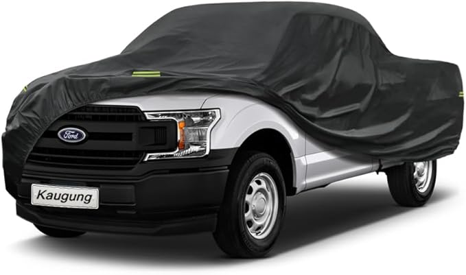 7 Layers Truck Cover Waterproof Custom Fit Ford F150 Regular Cab 6.5ft Bed from 2004 to 2025, 7 Layers Heavyweight Pickup Car Cover Outdoor Indoor Sun UV Rain Snow Wind Protection.