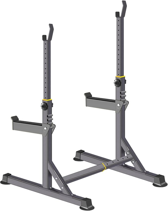 Adjustable Squat Rack,Multi-Function Barbell Rack for Weight Lifting and Home Gym Fitness Workout Portable Squat Bench Press