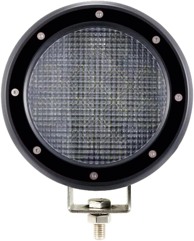 Black Horse Rugged Heavy Duty Grille Brush Bumper Guard Modular Black Come with Pair of 5.3" LED Lights Compatible with 2019-2024 Ram 1500 Classic|2009-2018 Dodge Ram 1500-RU-DORA09-B-PLFB